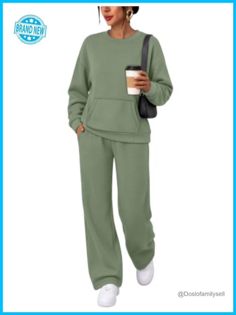 Women's 2 Piece Sweatsuit Set Fleece Lined Lounge Tracksuit Relaxed Fit